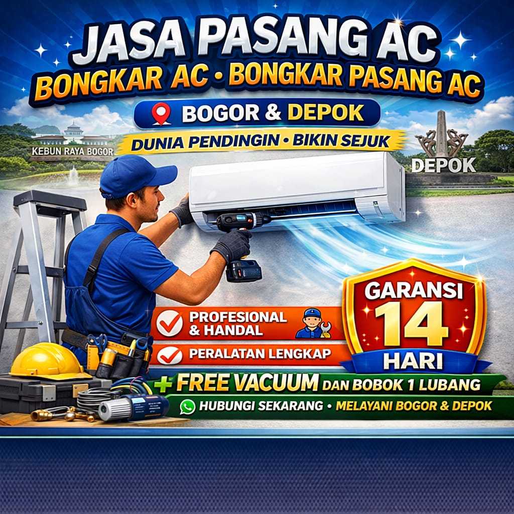 JASA PASANG AC BARU MAUPUN BEKAS PINDAH & PASANG AC LAMA BERGARANSI