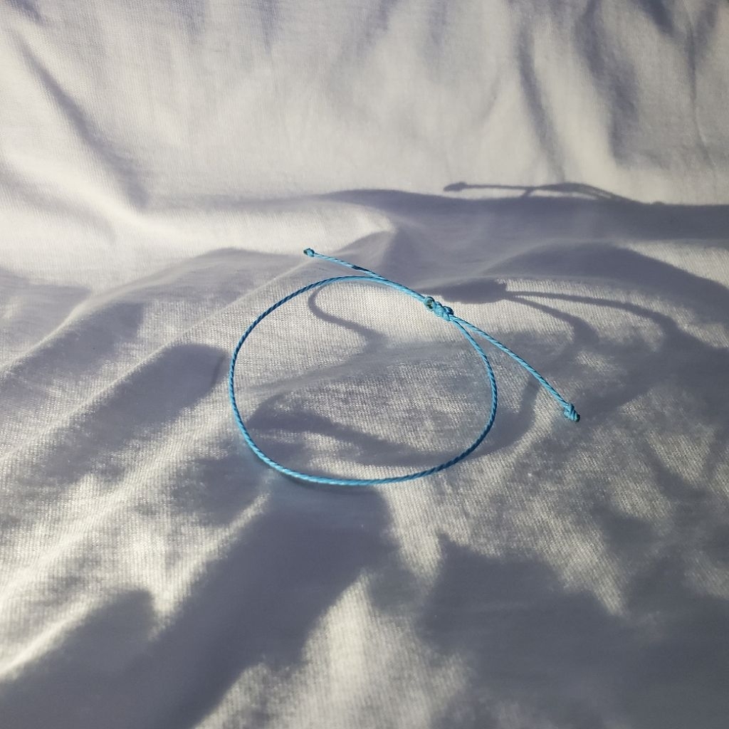 RJ Gelang Tali Pria Wanita Biru Minimalis Simple Elegant Keren gelang simple - Simple Bracelet