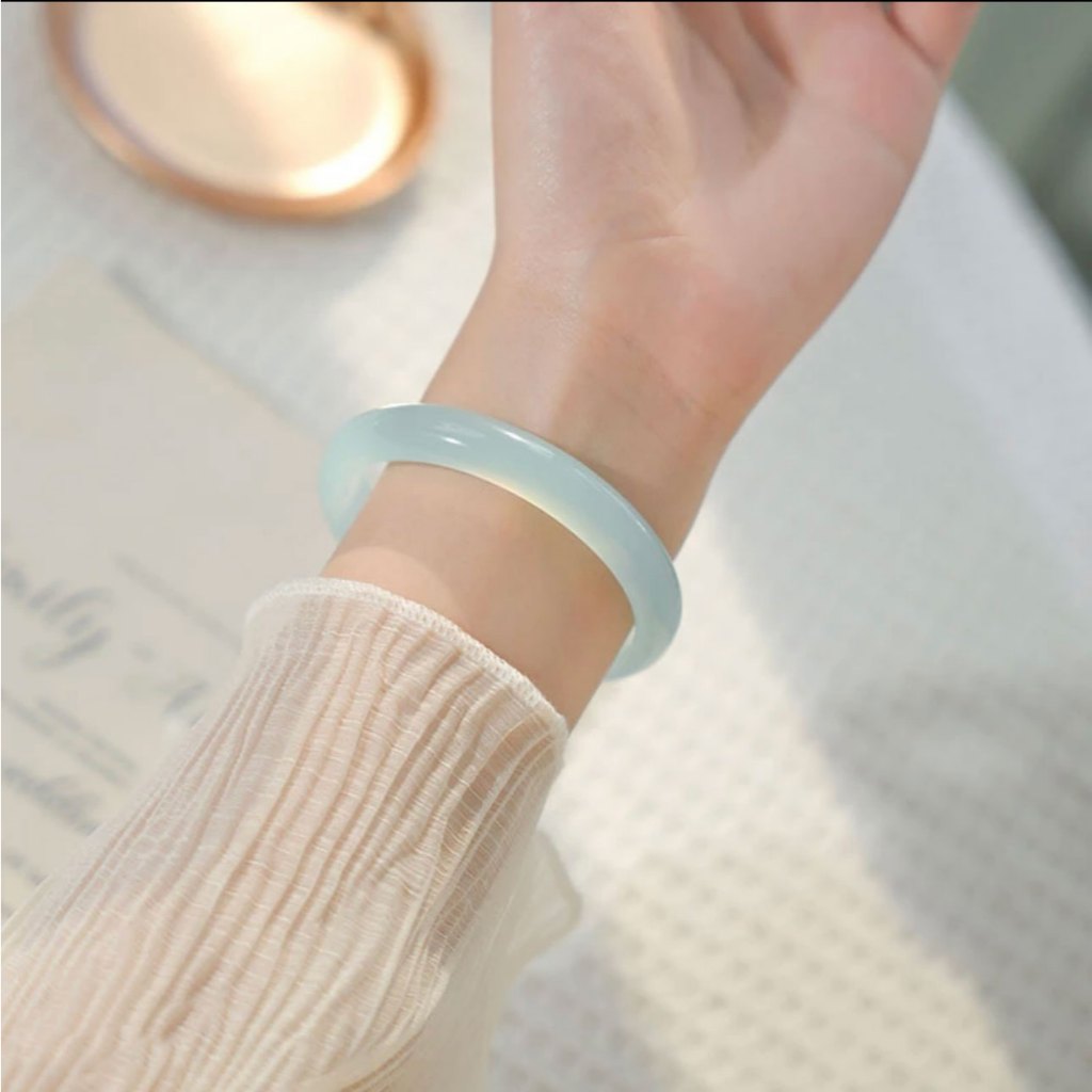 Gelang es biru jade gelang jade wanita es mata batu kaca jade perasaan tangan hadiah