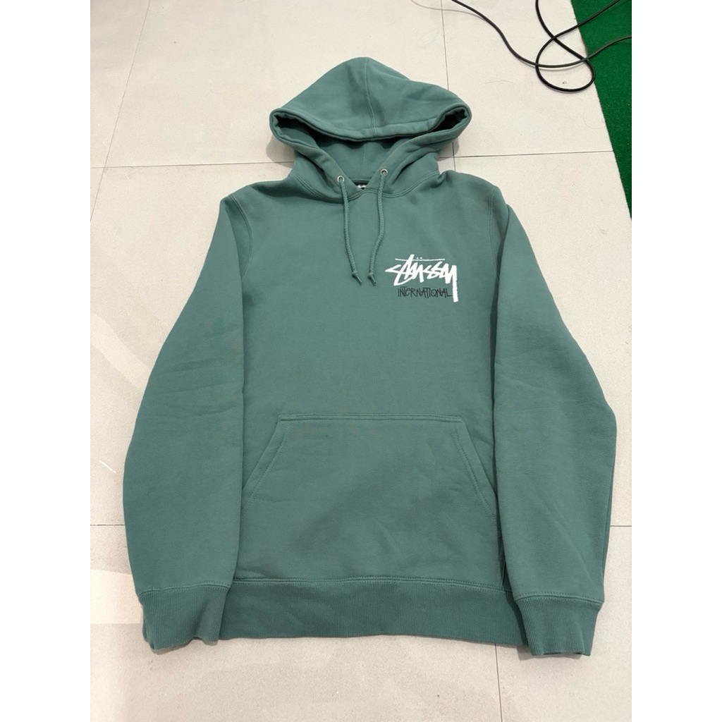Stussy Hoodie Green Used 100%Original Size S