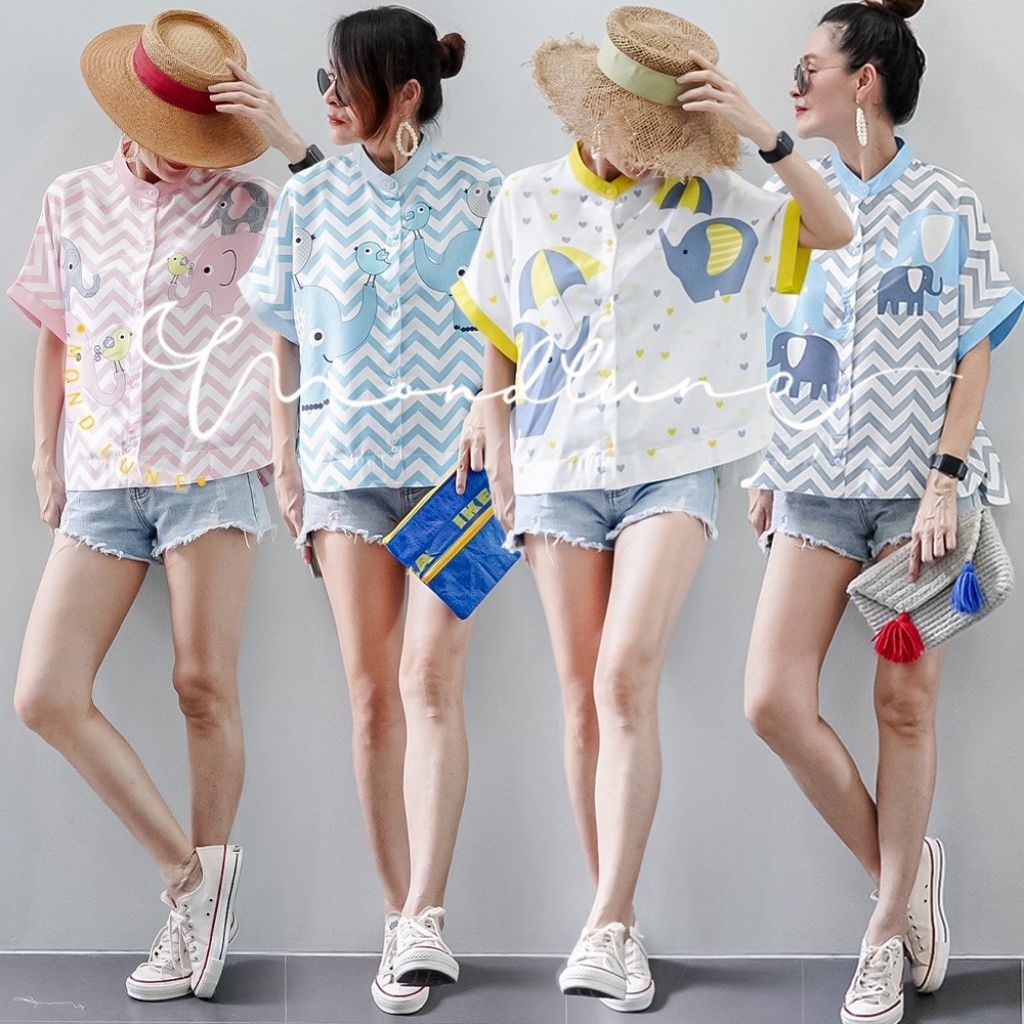 Atasan/blouse/baju wanita fashion silk linen premium import Bangkok