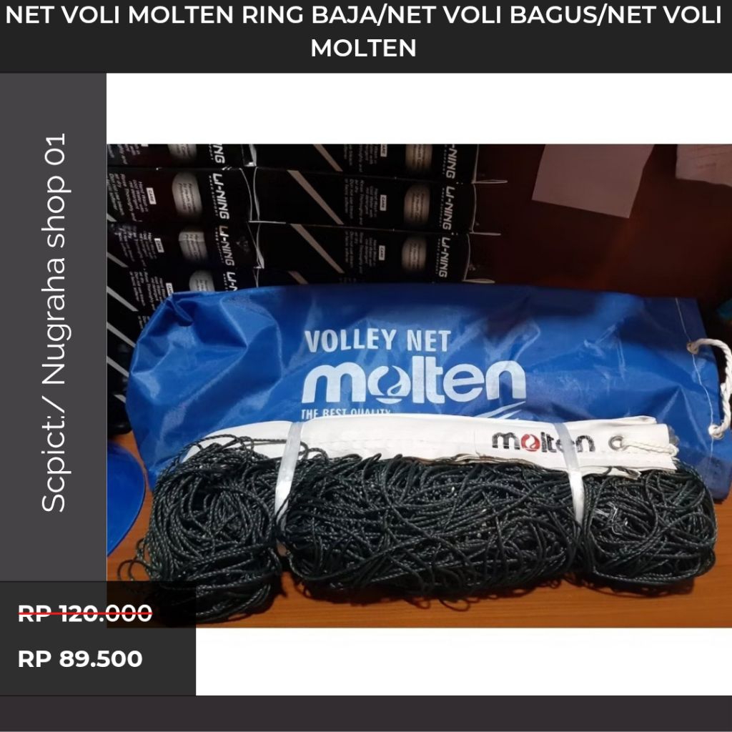 Promo  Net Voli Molten Ring Baja/Net Voli Bagus/Net Voli Molten