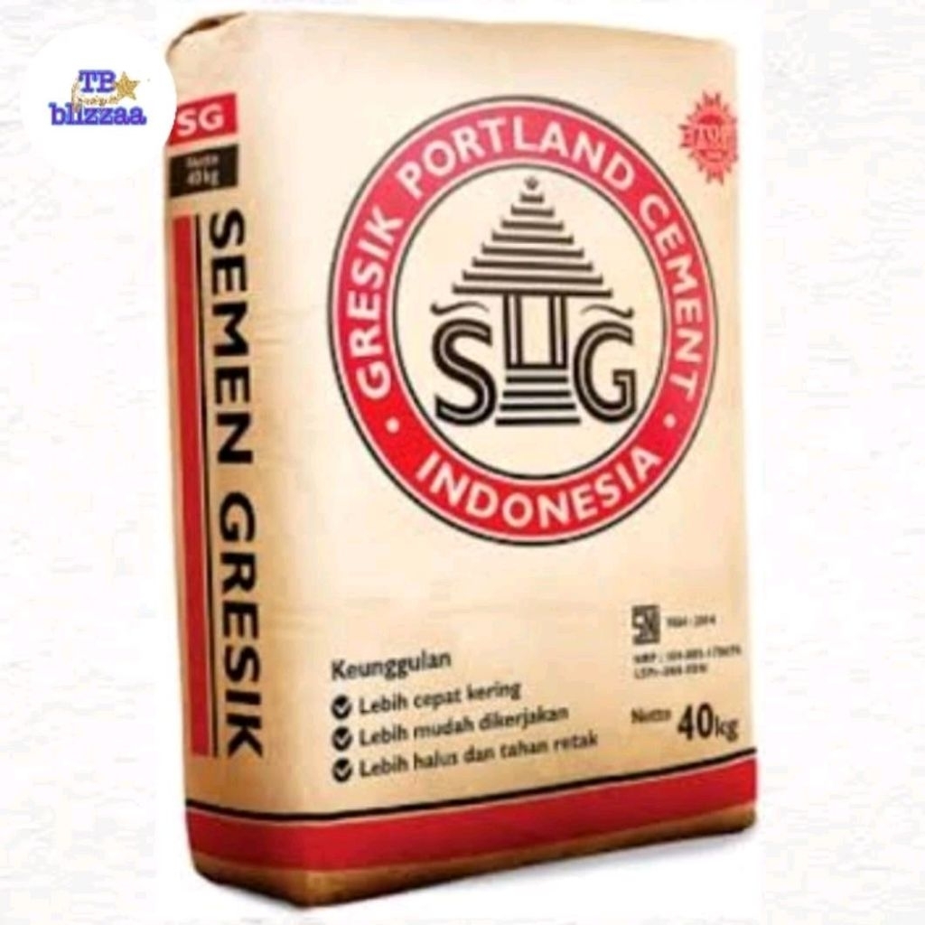 Semen Gresik 40kg Sak Eceran Per 1 Sak 40kg [Min Pembelian 1 sak] Semen Gresik 1 Sak Semen Abu Gresi