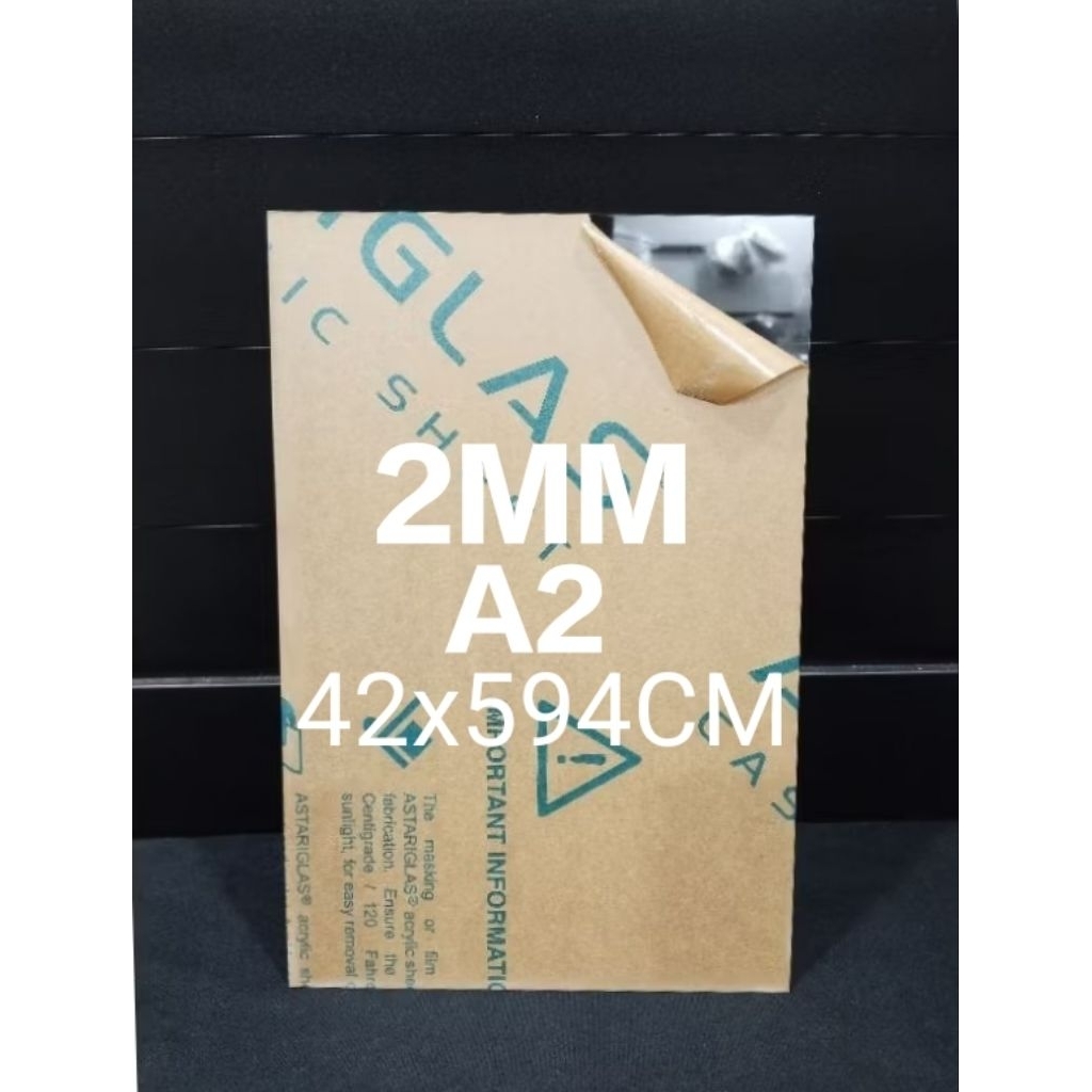 Akrilik Lembaran 2mm A2 Akrilik Bening pemotongan mesin laser cutting