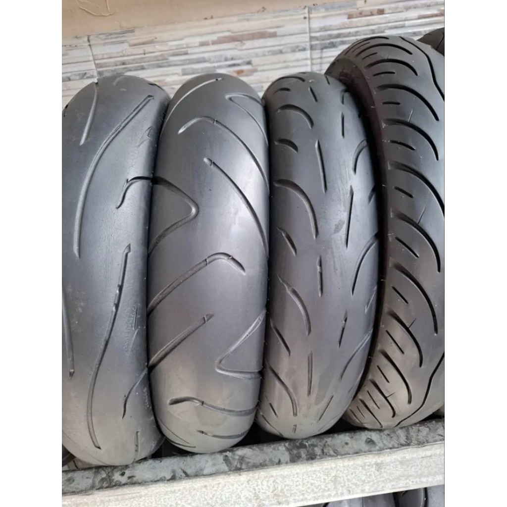 sepasang Ban Motor Bekas Scoopy uk 100/90/110/90 TUBELESS MEREK RANDOM