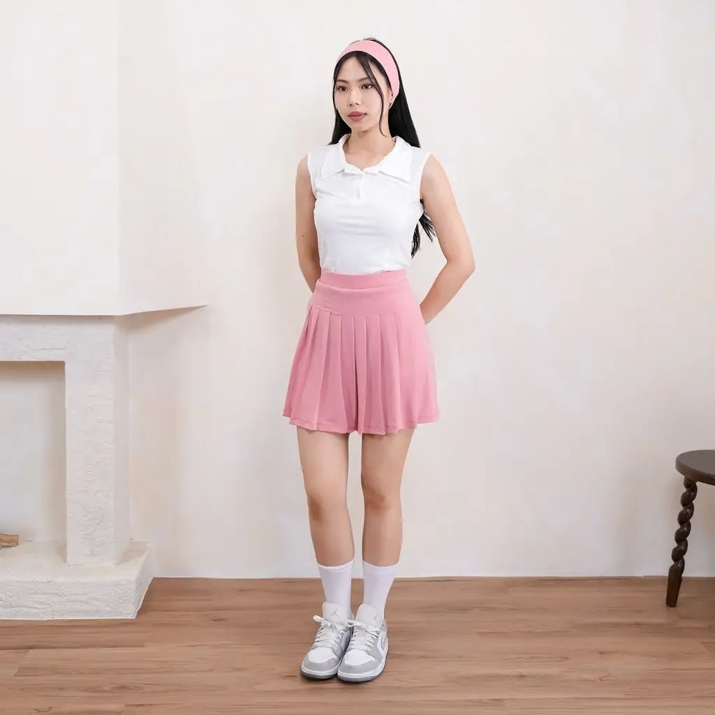 skort sport rok padel tenis wanita