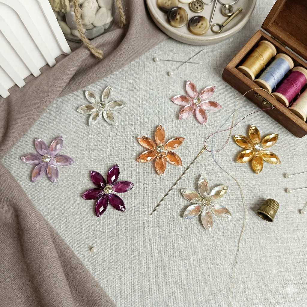 payet sampan, payet kristal, payet bening, payet kebaya, payet jahit, payet hias, payet bordir, paye