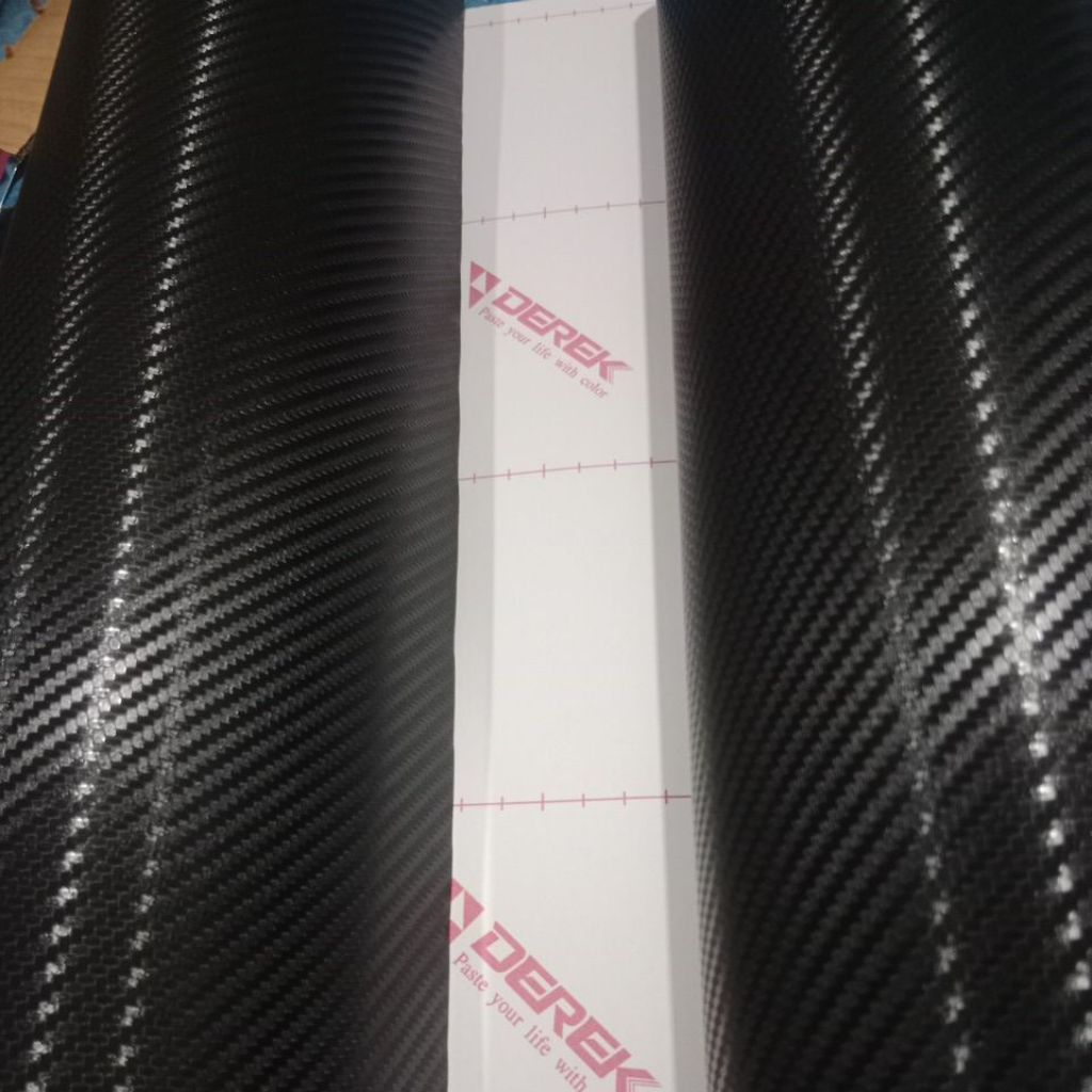 stiker skotlet carbon 3d hitam doff