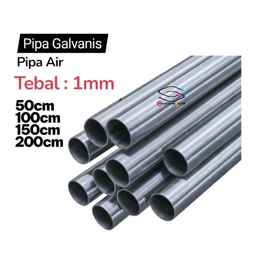 Besi Pipa Galvanis 1"(30mm) Pipa Besi Anti Karat Panjang Bervariasi
