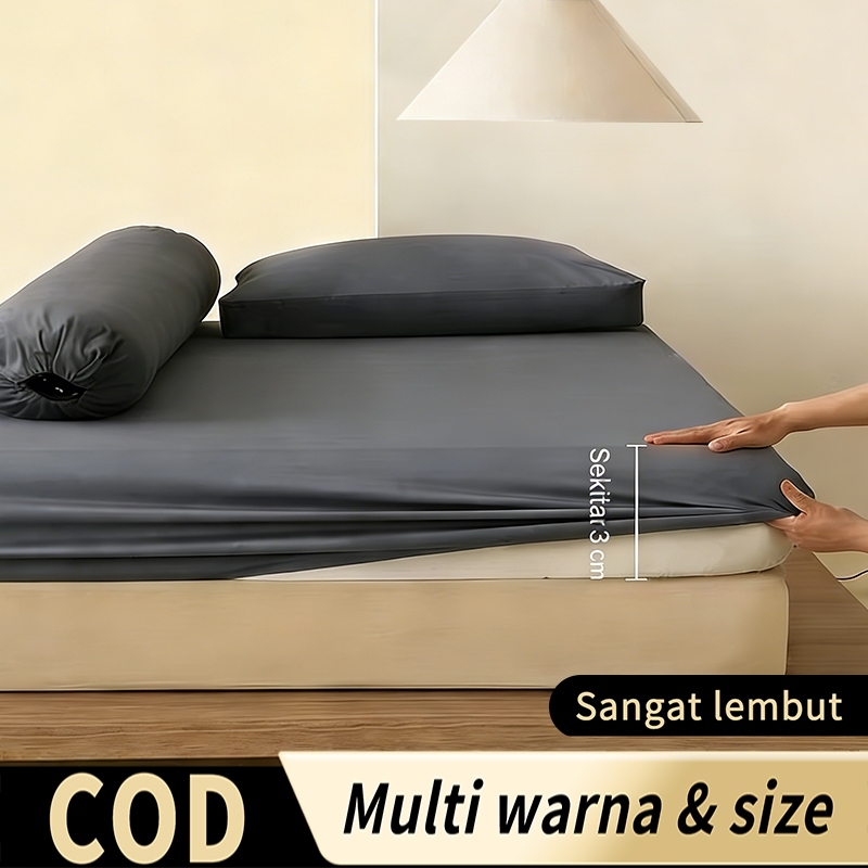 Sprei Polos ukuran 180x200 150x200 120x200 90x200 Tinggi 30 cm - Adem dan Nyaman - Lengkap Warna dan