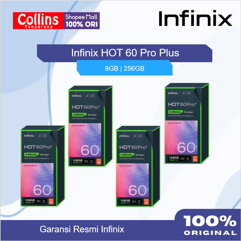 Infinix Hot 60 Pro Plus RAM 8GB | 128GB | 256GB Smartphone HP Android Garansi Resmi Infinix