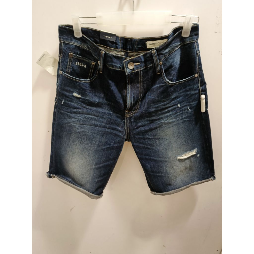 jeans bombboogie pendek biru gelap original 100%