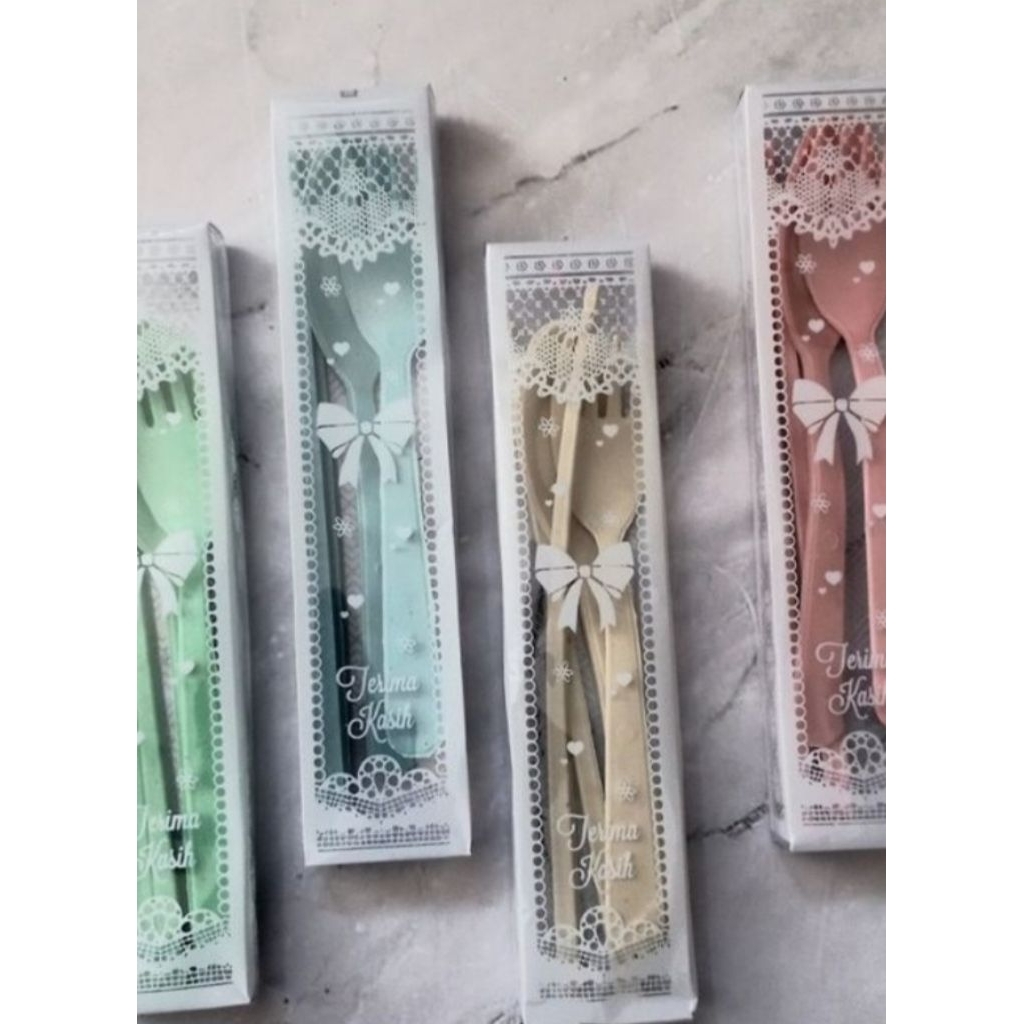 Harga Satuan Peralatan Makan Set Sendok Garpu Sumpit Souvenir Pernikahan