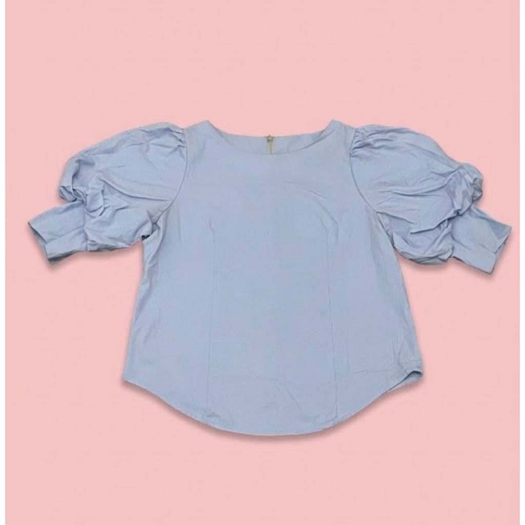 PRELOVED BLOUSE LENGAN BALON PENDEK