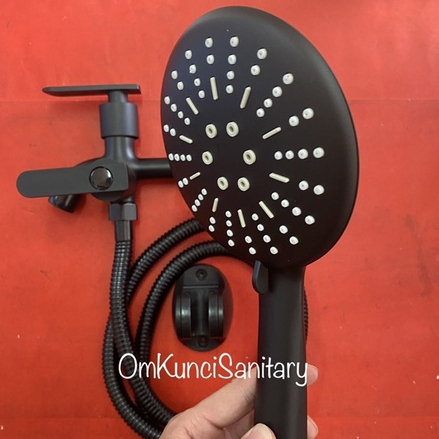 Set Shower Hitam Paket Shower Hitam Komplit Kran Cabang Shower Mandi Kran Double HITAM Shower B Set