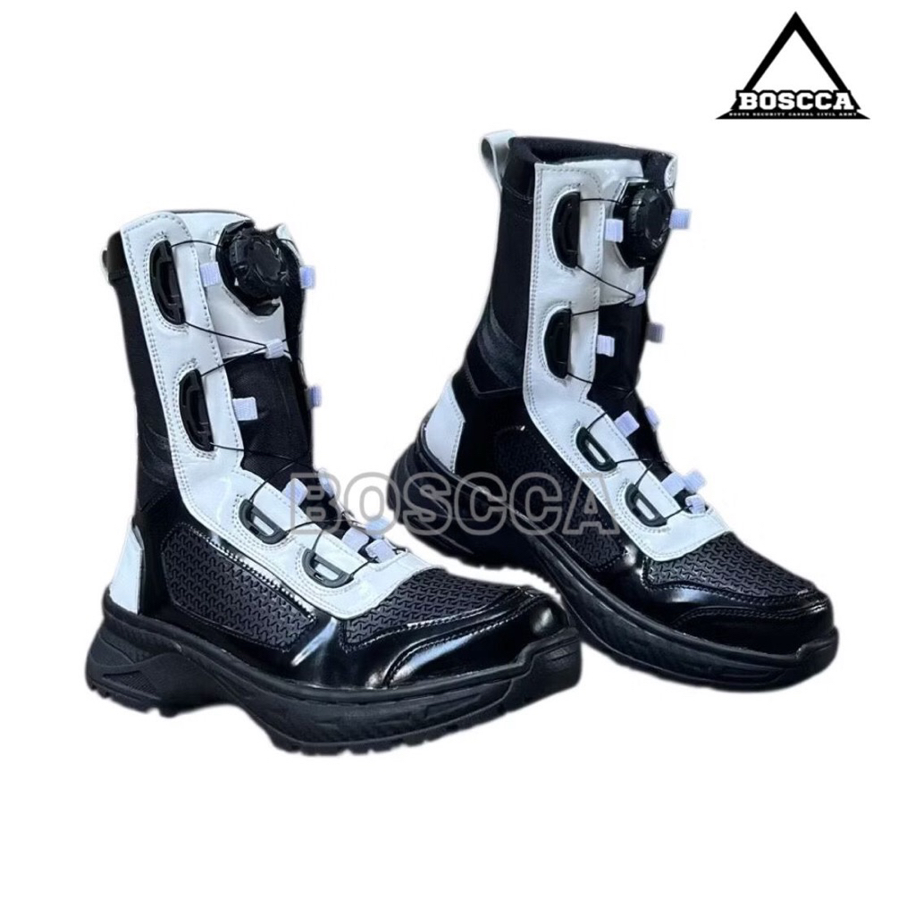 sepatu pdl jatah polri provos tali putar kulit kilap