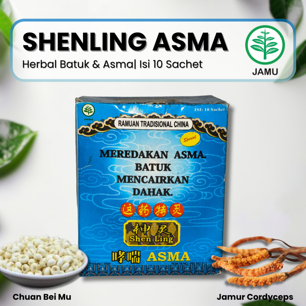 Jamu Herbal Serbuk Shen Ling Meredakan Asma Batuk Dan Melancarkan Pernapasan