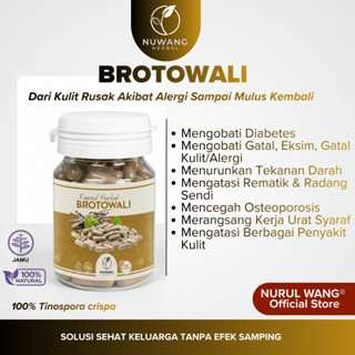 Kapsul Brotowali Original 100% Isi 40 Kapsul Herbal Brotowali Alami Kapsul Brotowali untuk Gatal NUR
