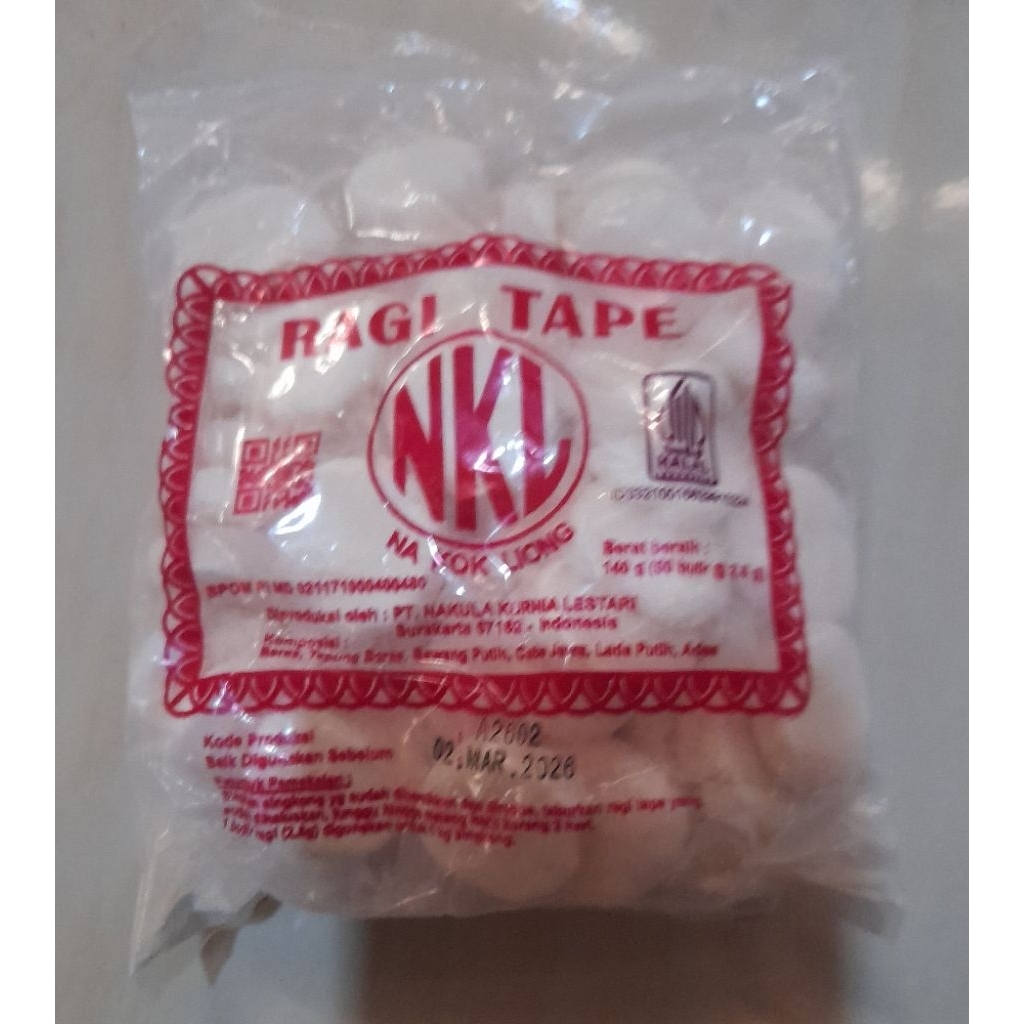 GROSIR RAGI TAPE NKL( ISI 25 BUTIR) TERMURAH BERKUALITAS BISA COD