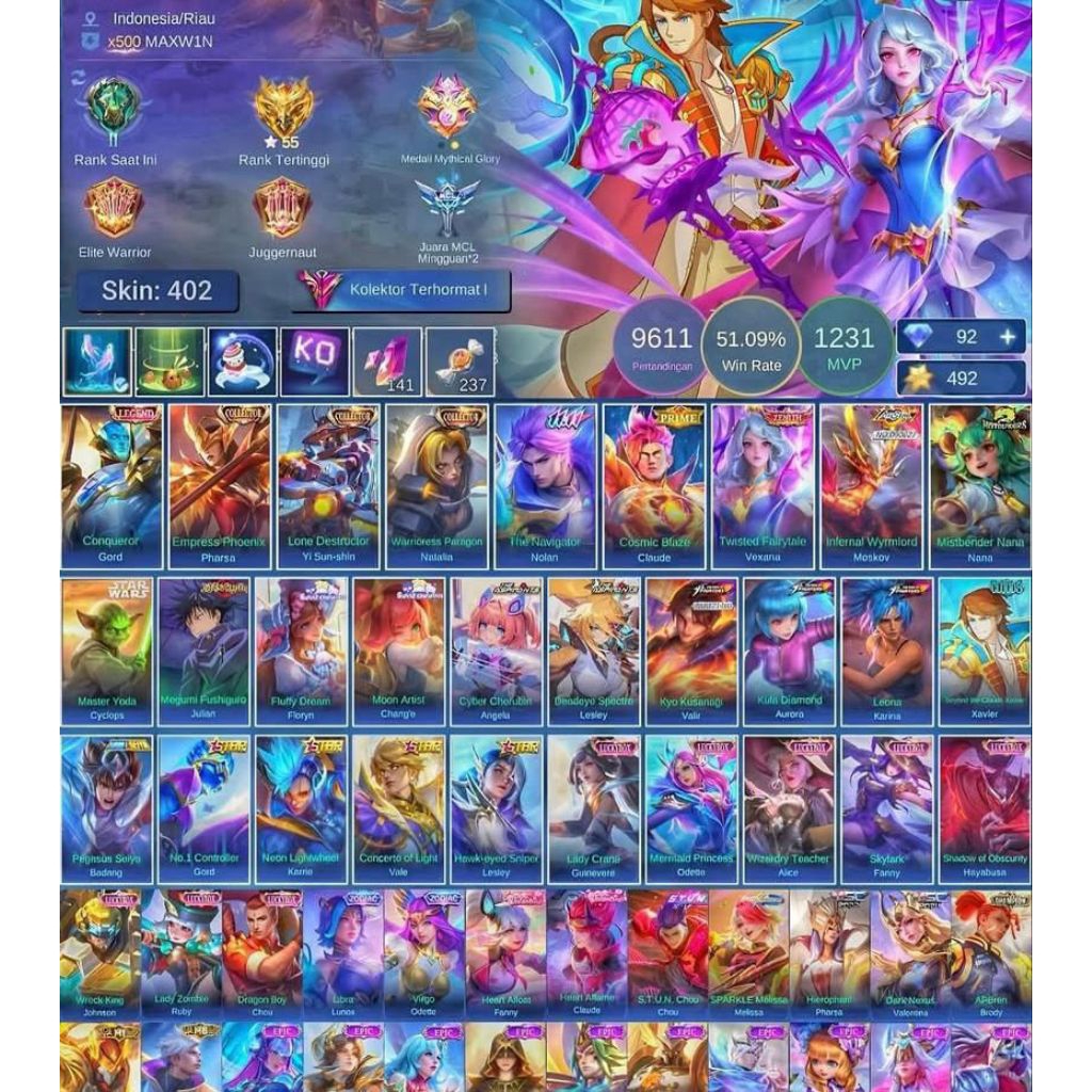 jual akun ML sultan terbaru gacor