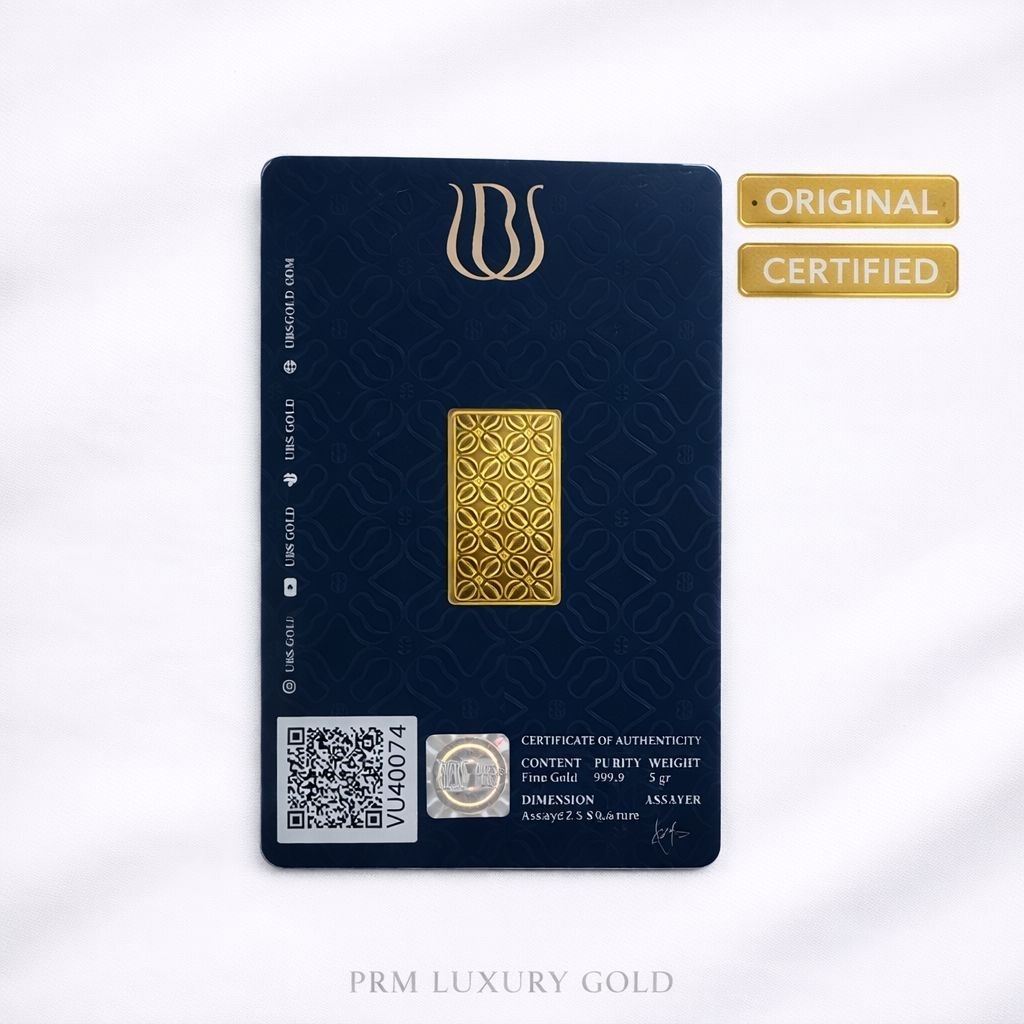 Emas UBS 5 gram Logam Mulia Sertifikat Resmi – PRM Luxury Gold