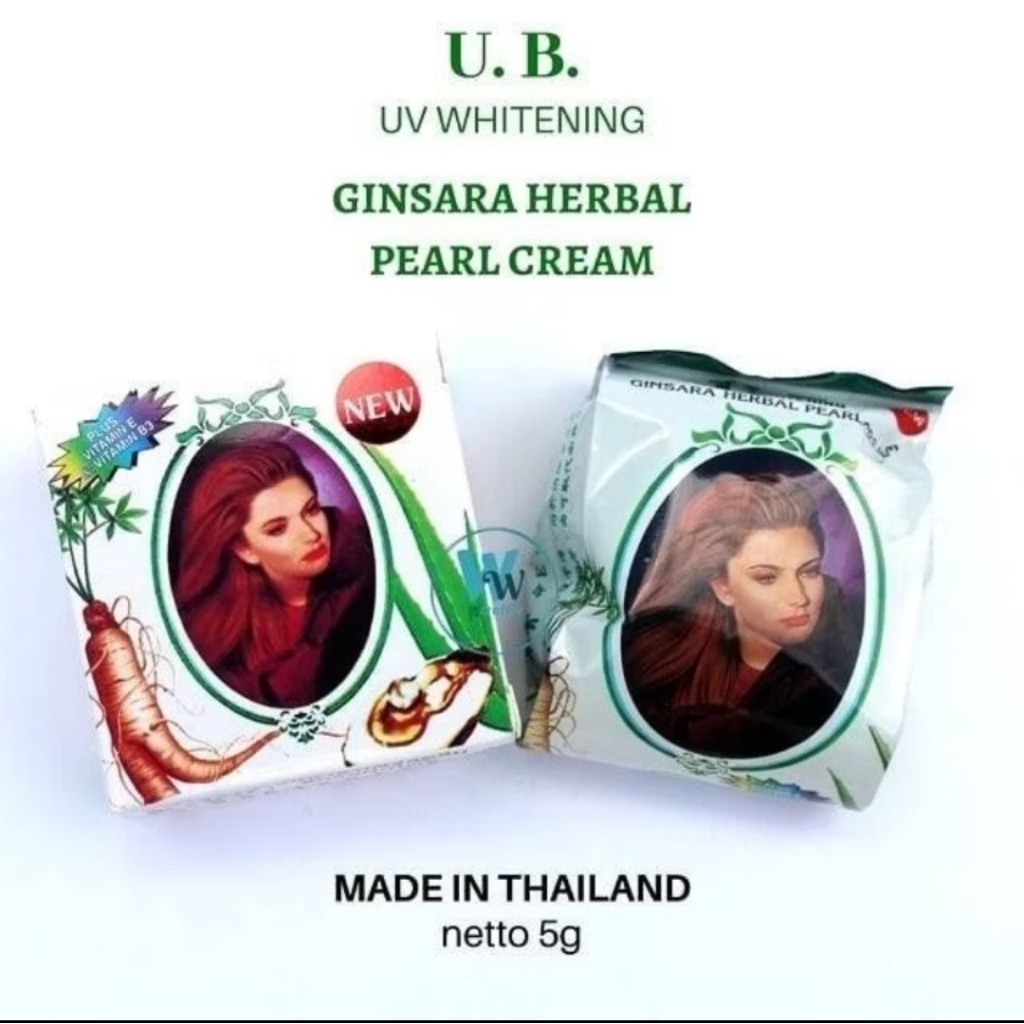 UB Ginsara Herbal Pearl Cream - Perawatan Wajah Ginseng dan Aloe Vera Ginseng Krim Pelembab Wajah 5g