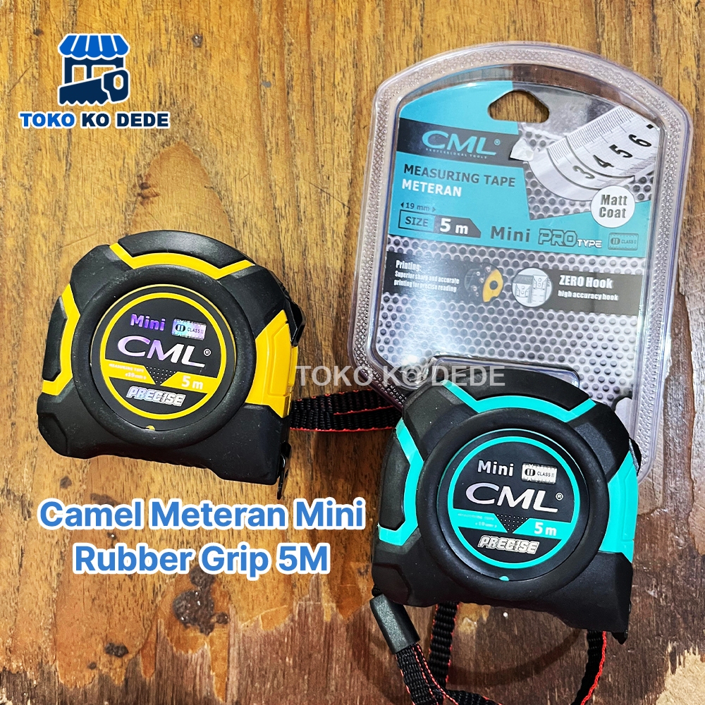 Camel Meteran Mini Rubber Grip 5M | Measuring Mini Tape  Pro CAMEL 5M