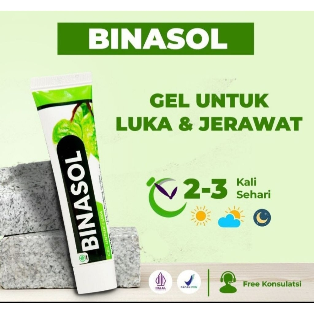 Binasol Gel Herbal ,obat luka Diabetes, jerawat