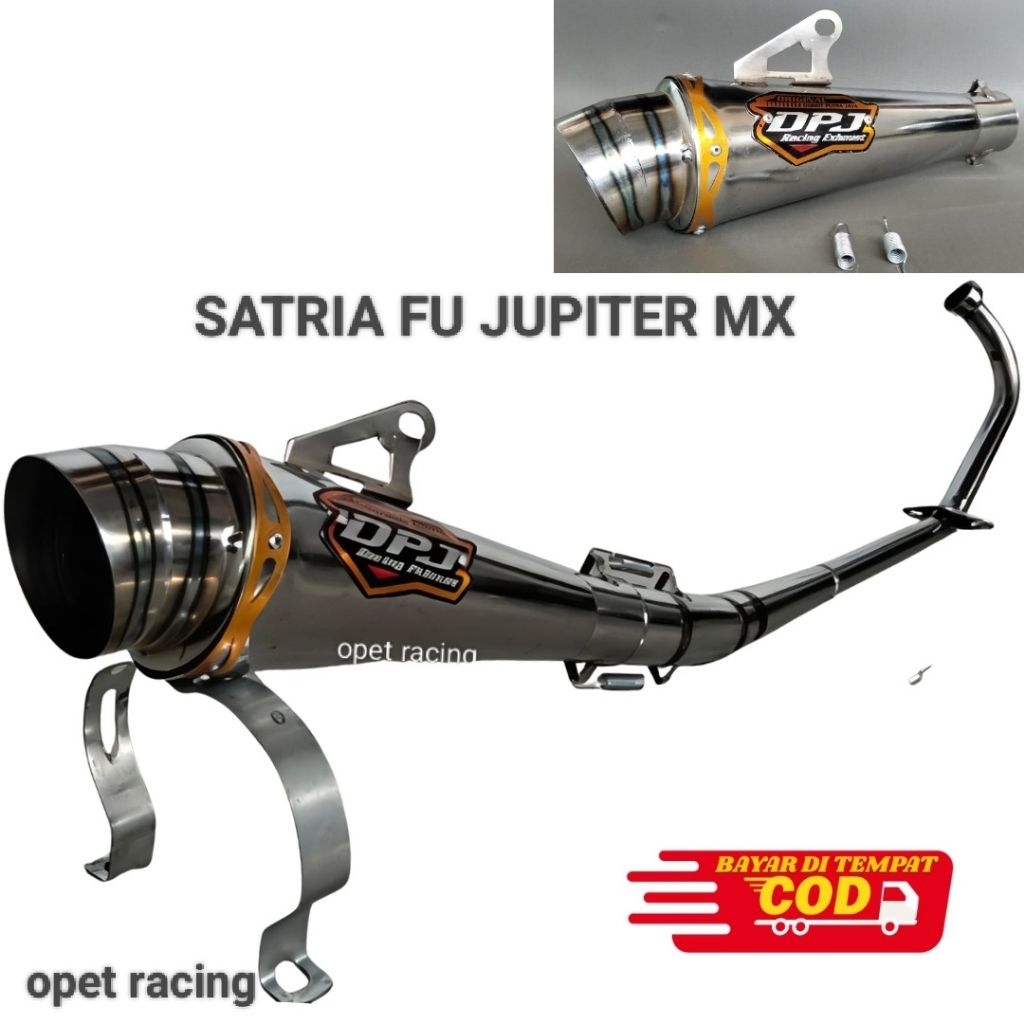 Kenalpot racing DPJ satria Fu karbu satria Fu injeksi Jupiter MX old Jupiter MX new/135