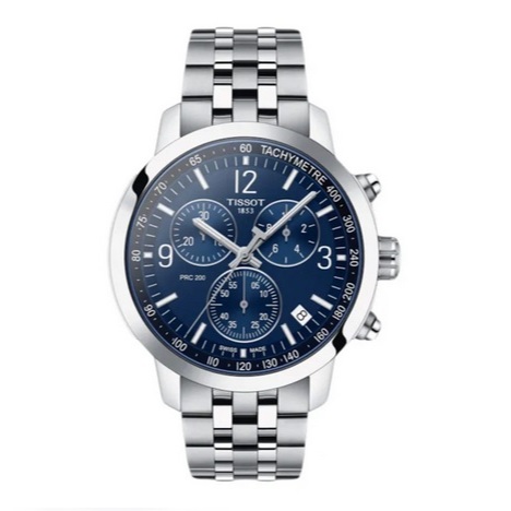 Jam Tangan Pria Tissot PRC 200 Chronograph 43mm T-Sport T114.417.11.047.00 Blue Dial Original Garans