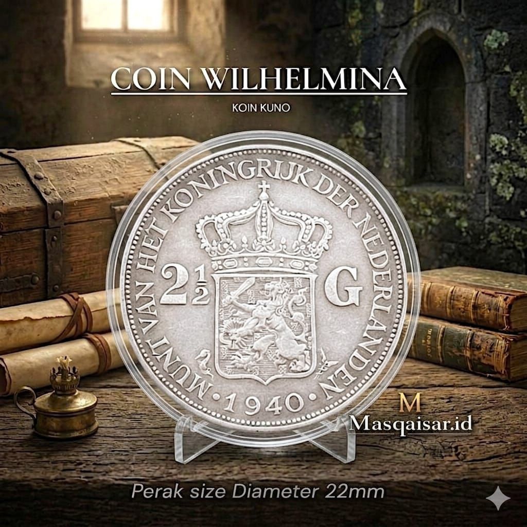 Koin Wilhelmina Netherlands 2½ Best Quality 1931,1936,1939,1940, Koin Perak Kuno Belanda 0,5% Premiu