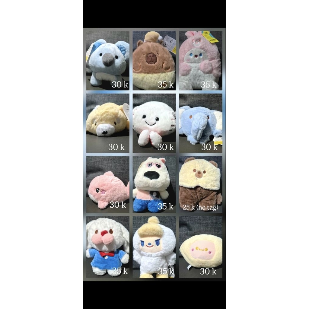 boneka capit claw machine ohsome ohsome miniso kkv murah [ready stock] gajah beruang capybara kelinc