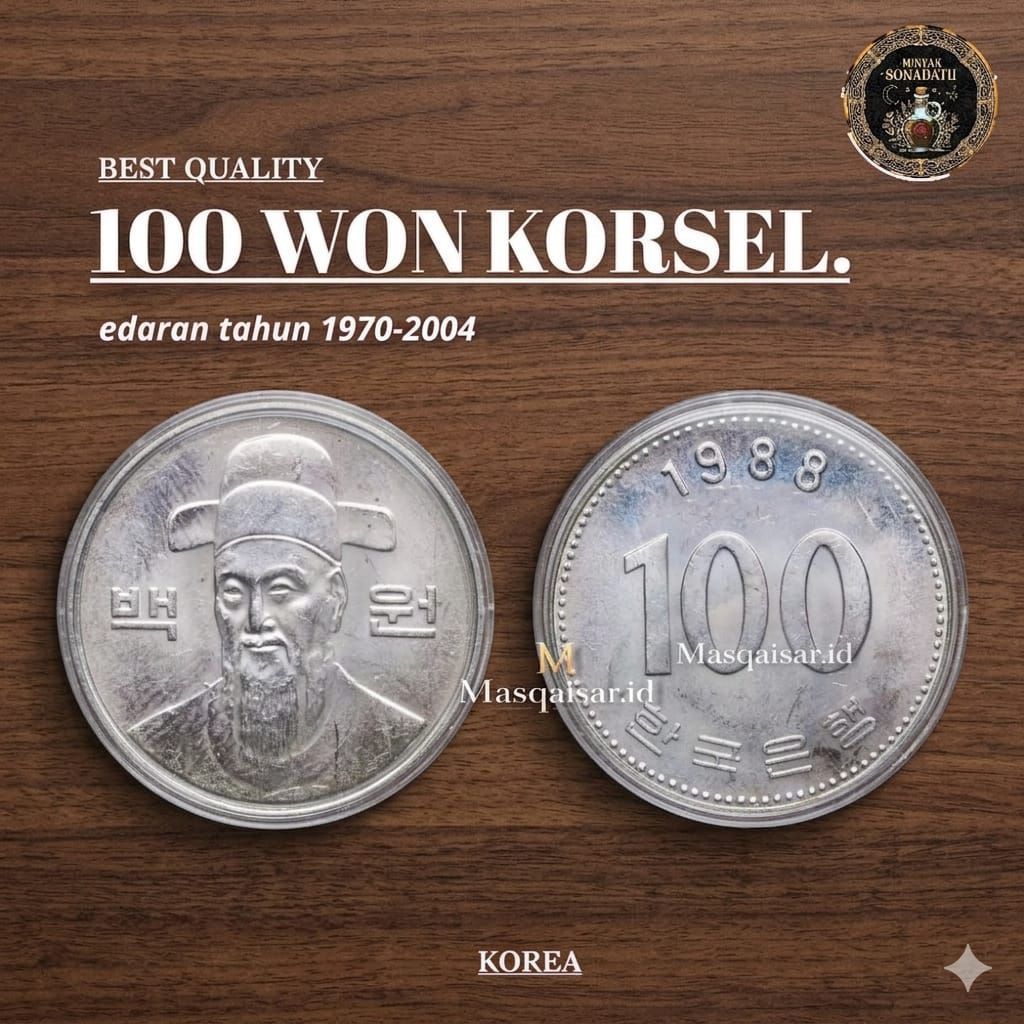 Original Koin 100 Won Korea Selatan Asli Bersih