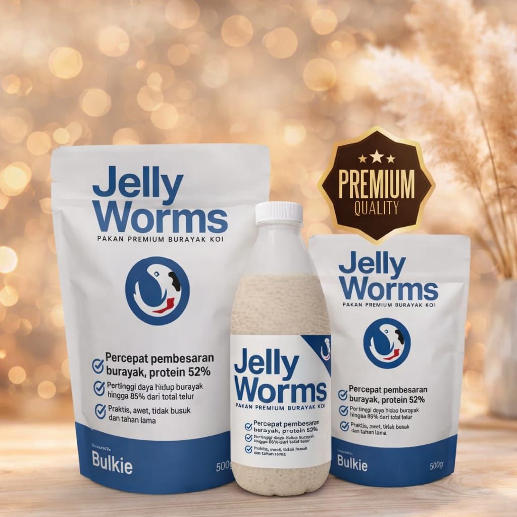 Pakan Anakan Ikan | Pakan Ikan Kecil Larva Cupang Guppy Chana Goldfish Louhan | Pakan Burayak JELLY 