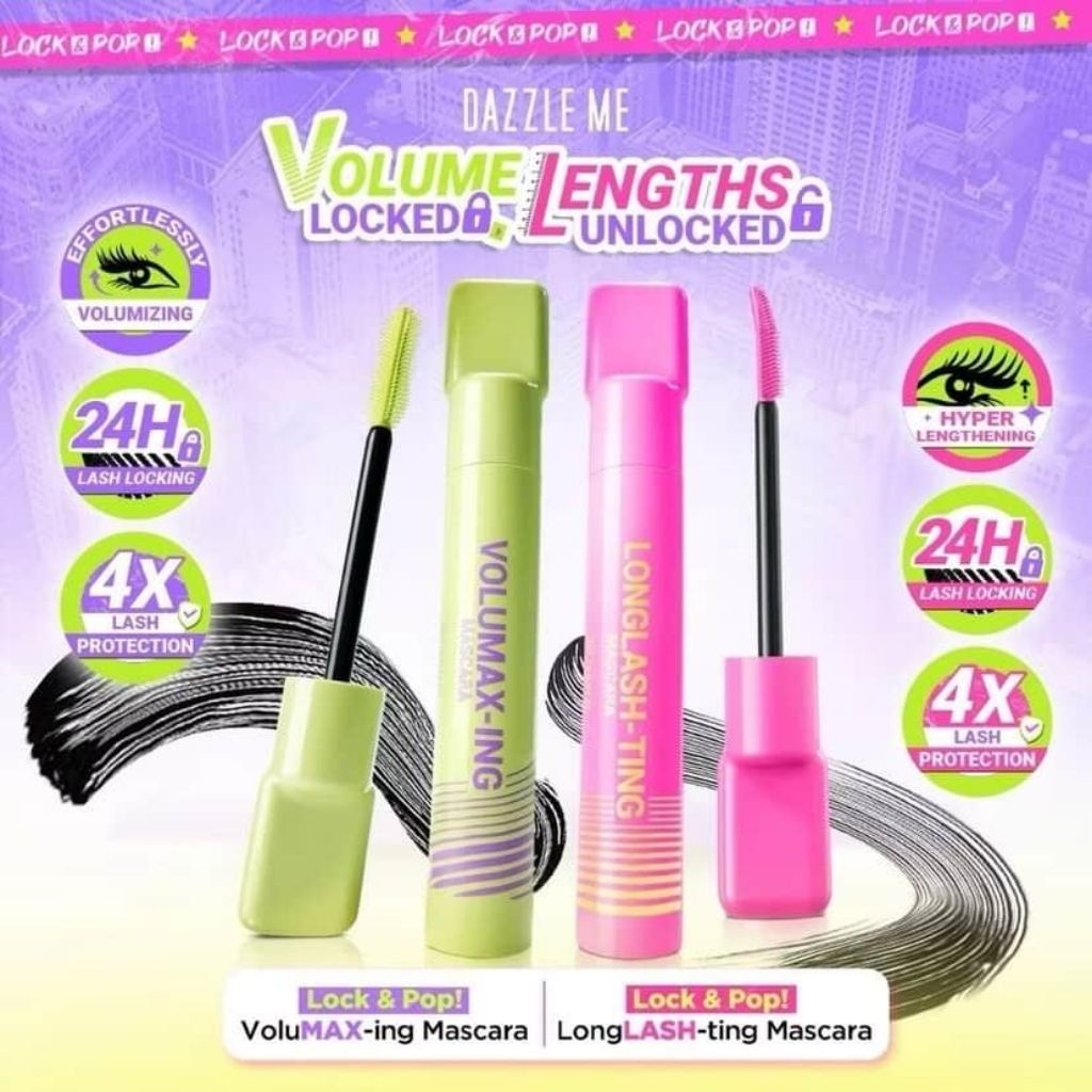 DAZZLE ME Lock & Pop Duo Maskara Series LongLASH-ting Maskara