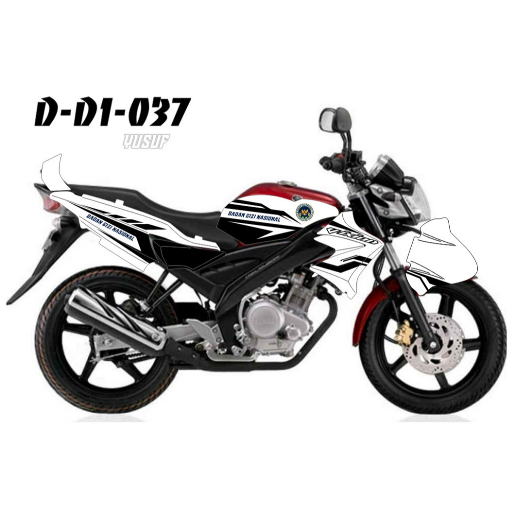decal full body variasi striping vixion old sticker full body keren motif street racing putih hijau 