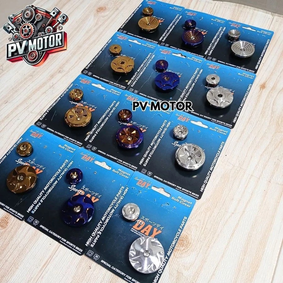 Baut Tutup Koin Magnet Tiger Stainless Full CNC By Sportsday Honda Megapro GL Series Finishing Mulus