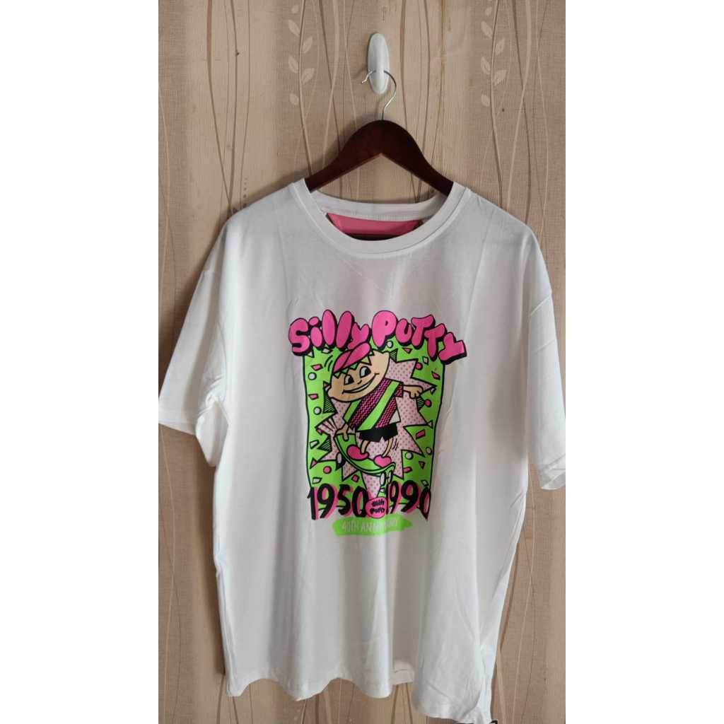 Kaos Jumbo Wanita Big Size Putih Import