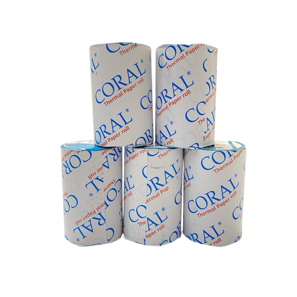 Thermal paper roll coral