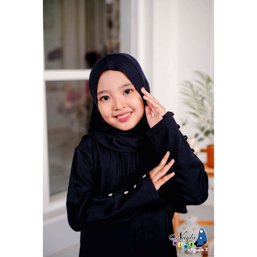 Gamis set syar i anak Hana by Nayla Kids