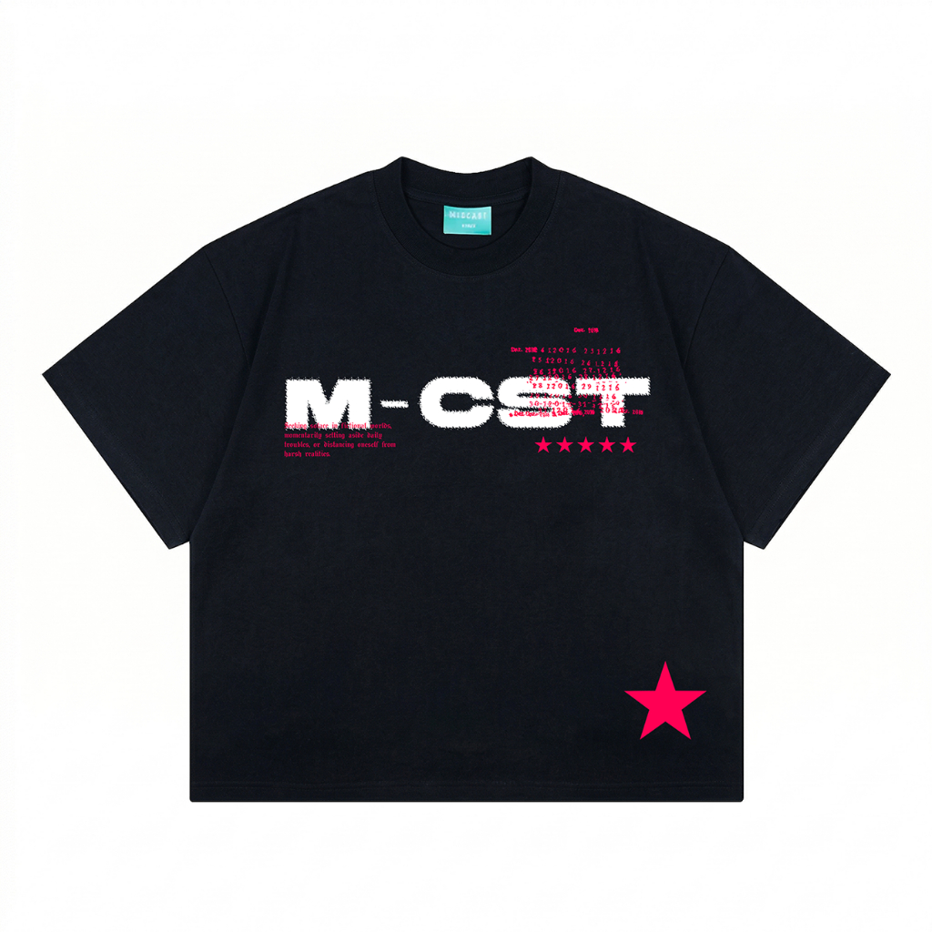 Miscast - Boxy Oversized Kaos - Hiatus - Hitam