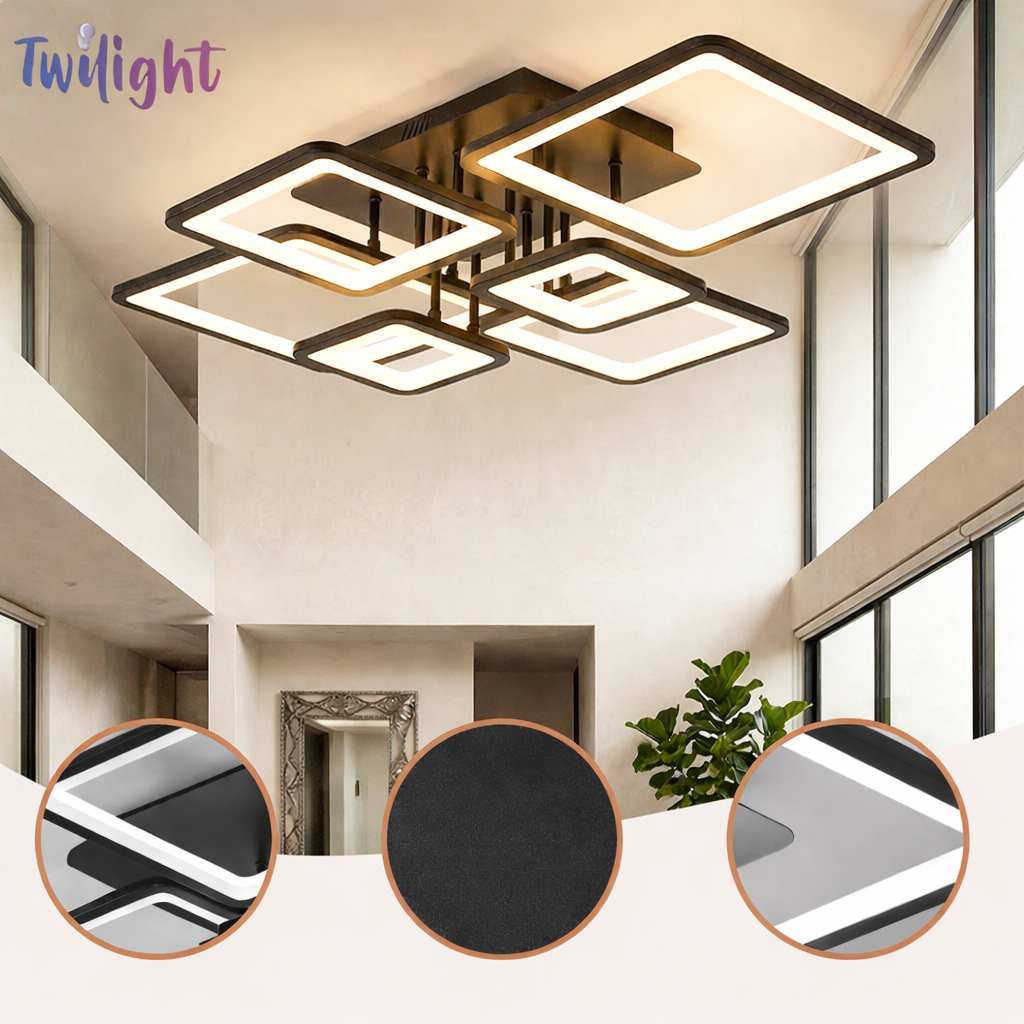 Lampu Plafon LED  Lampu Plafon Geometris 6 Kepala Cocok Untuk Ruang Tamu Kamar Tidur Apartemen Lampu