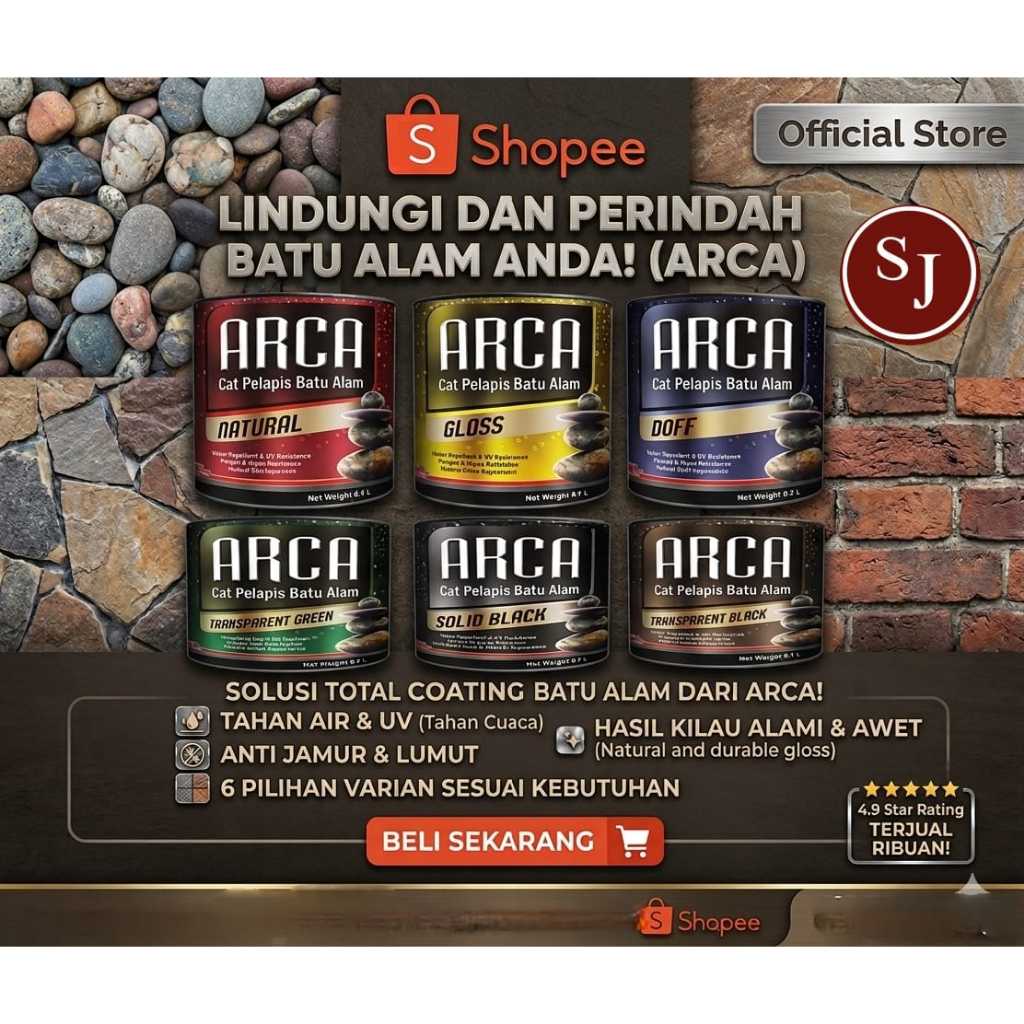 ARCA Cat pelapis batu alam kemasan 5kg