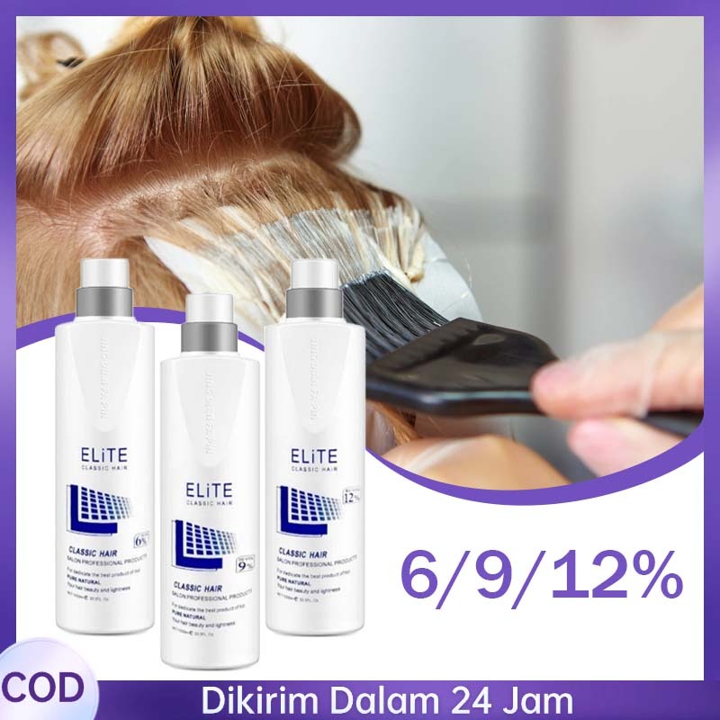 6% 9% 12% Developer Bleaching Rambut Perubahan Warna Developer Oxidant Hidrogen Peroksida Campuran C