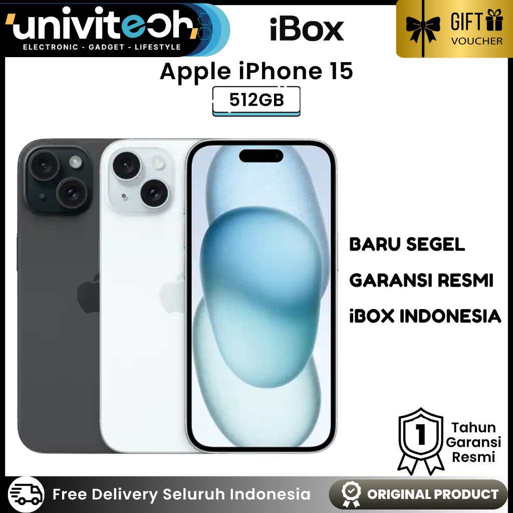 Apple iPhone 15 512GB BARU Segel Garansi Resmi iBox Indonesia Imei Terdaftar Kemenperin