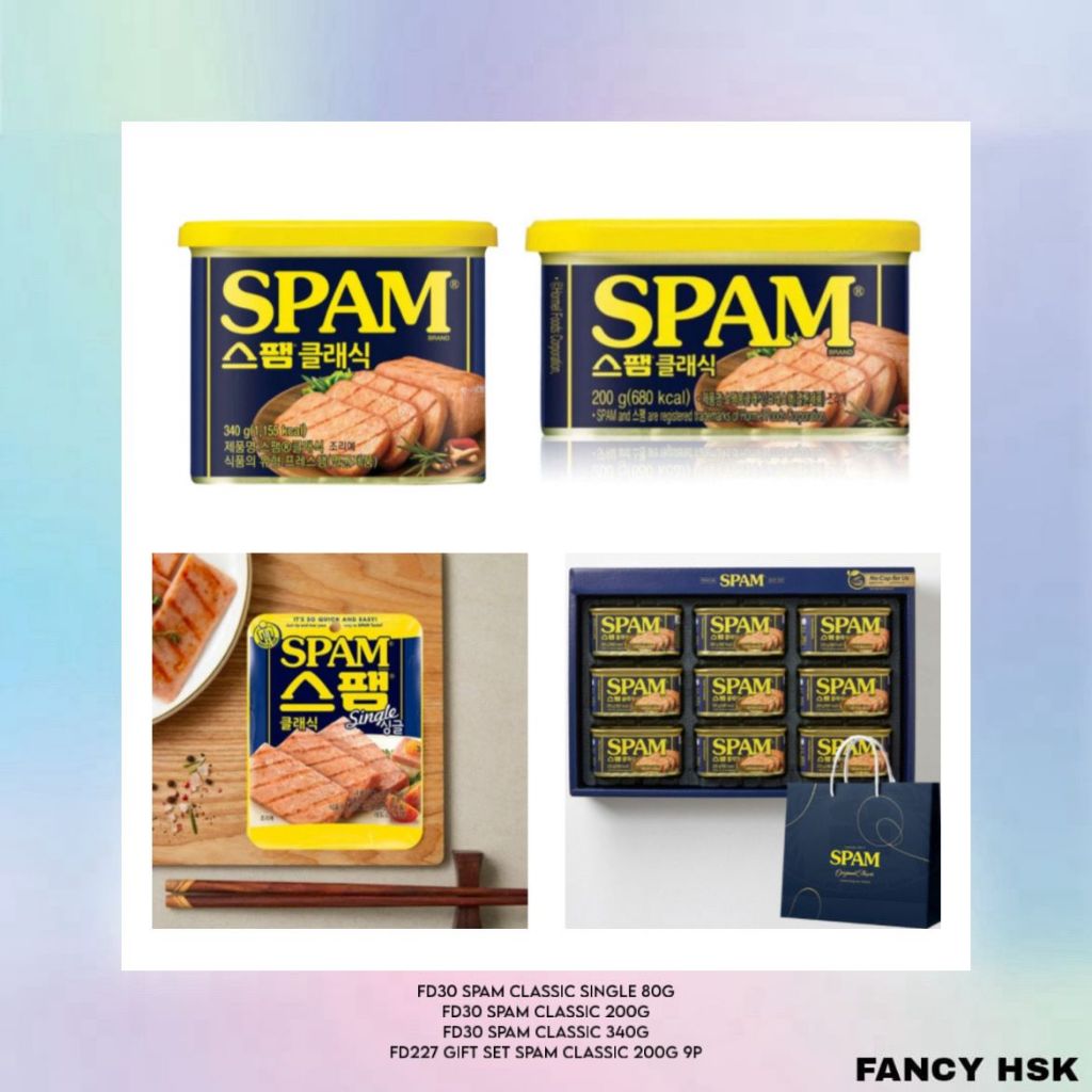 KOREA SPAM CLASSIC SINGLE GIFT SET CLASSIC 80 200 340G FD30 FD227