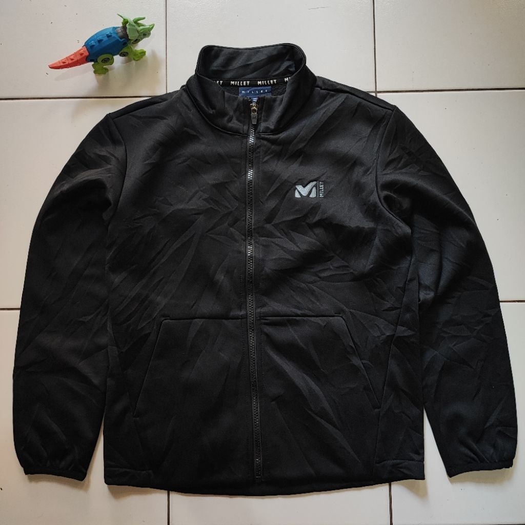 Jaket Anak Laki-laki Perempuan Tracktop Sporty MILLET Outdoor 100% Softshell Stretch Scuba Second Fu
