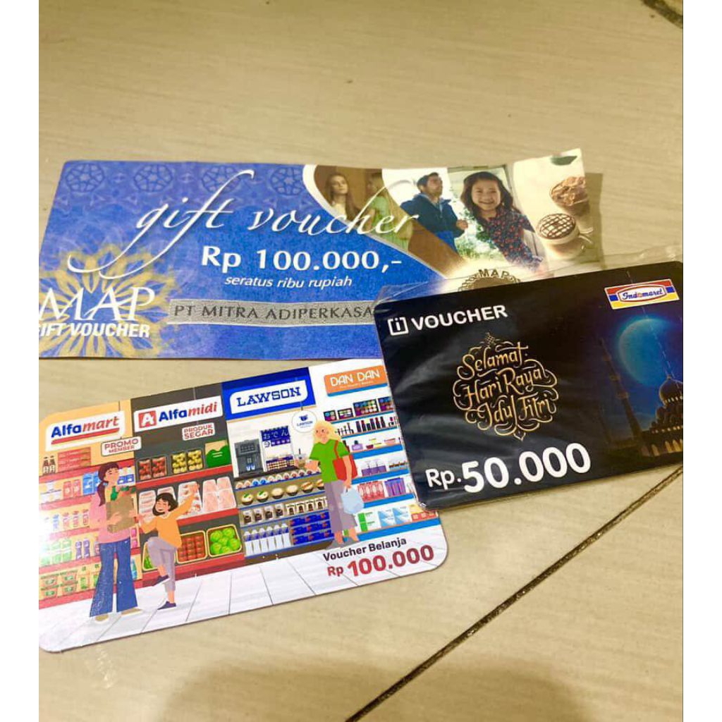 Voucher Fisik Map Alfamart Indomaret