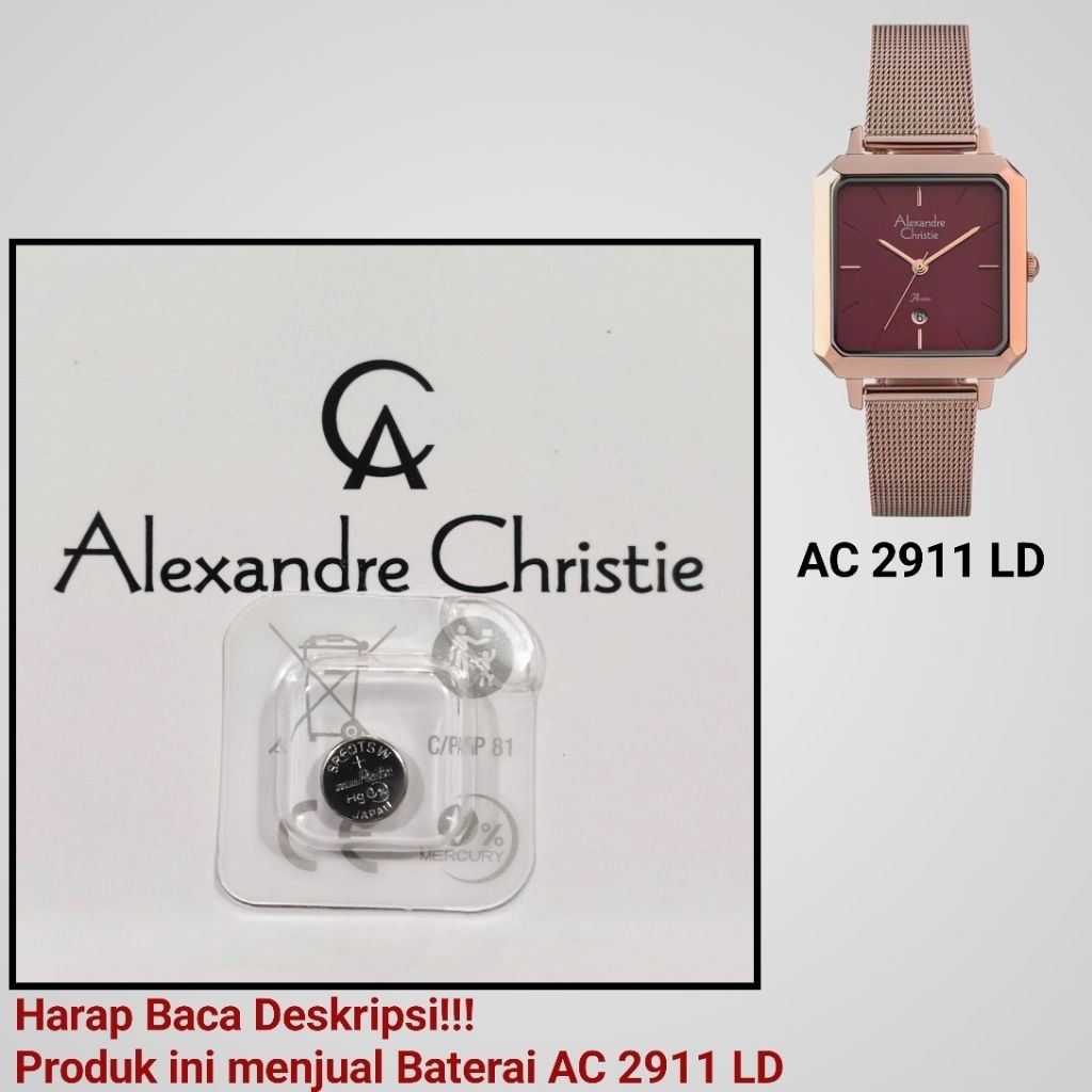 Baterai Jam Tangan Alexandre Christie AC 2911 LD
