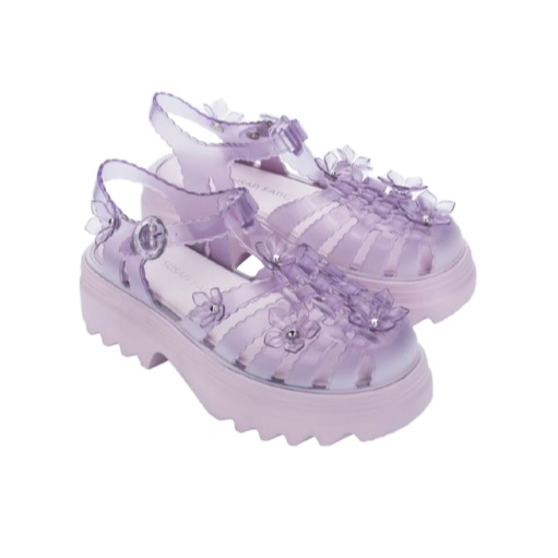 Sepatu Sandal Platform Wanita Melissa Possession Platform Sakura + Susan Fang Ad Pink/Trans Pink
